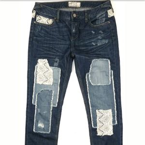 Free people patchwork jeans